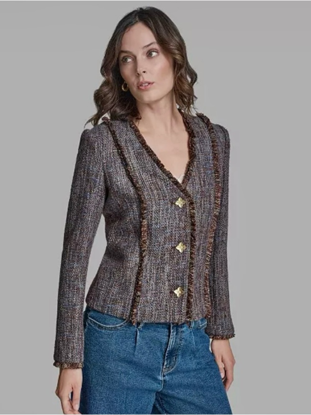 BCBG Novelty Button Down Riviera Jacket NWT